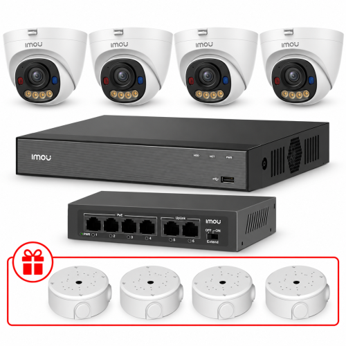 Комплект IP видеонаблюдения IMOU 5МП KIT-IM0224 с микрофоном