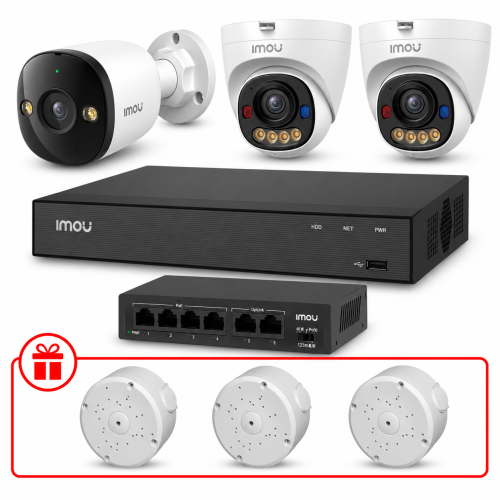 Комплект IP видеонаблюдения IMOU 8МП KIT-IM0230 с микрофоном