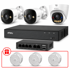 Комплект IP видеонаблюдения IMOU 8МП KIT-IM0232 с микрофоном