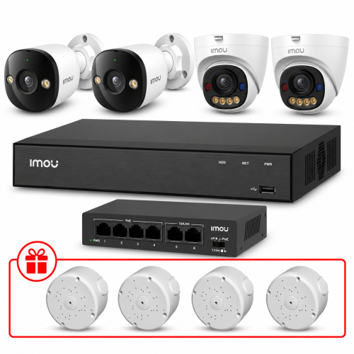 Комплект IP видеонаблюдения IMOU 8МП KIT-IM0233 с микрофоном