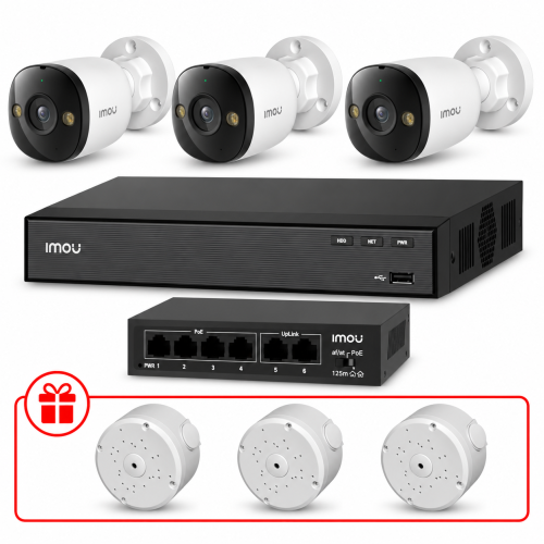 Комплект IP видеонаблюдения IMOU 8МП KIT-IM0241 с микрофоном