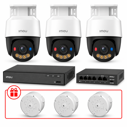 Комплект IP відеоспостереження PT IMOU 8МП KIT-IM0249 з мікрофоном