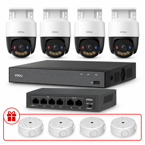 Комплект IP відеоспостереження PT IMOU 8МП KIT-IM0250 з мікрофоном