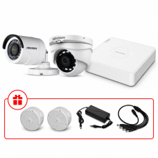 Комплект TurboHD відеоспостереження Hikvision 2МП KIT-DS0102