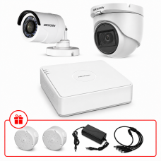 Комплект TurboHD відеоспостереження Hikvision 2МП KIT-DS0135 з мікрофоном