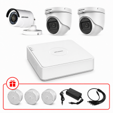 Комплект TurboHD відеоспостереження Hikvision 2МП KIT-DS0136 з мікрофоном