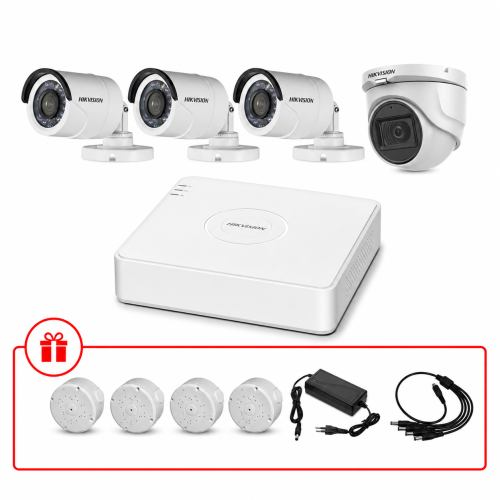Комплект TurboHD відеоспостереження Hikvision 2МП KIT-DS0140 з мікрофоном