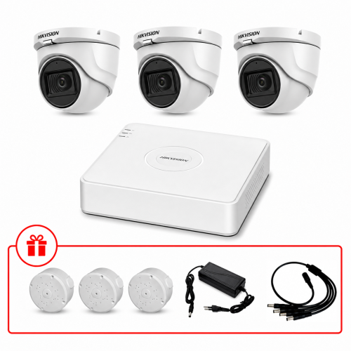 Комплект TurboHD відеоспостереження Hikvision 2МП KIT-DS0143 з мікрофоном