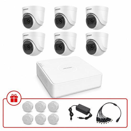 Комплект TurboHD відеоспостереження Hikvision 2МП KIT-DS0150 з мікрофоном