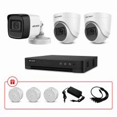 Комплект TurboHD відеоспостереження Hikvision 5МП KIT-DS0161 з мікрофоном