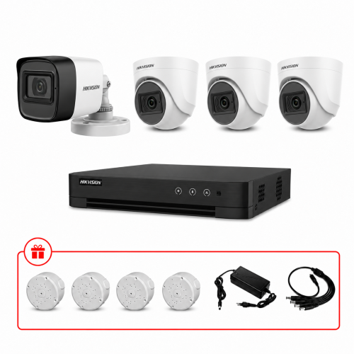 Комплект TurboHD відеоспостереження Hikvision 5МП KIT-DS0162 з мікрофоном