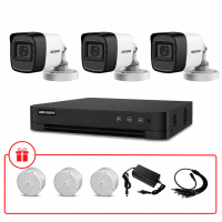 Комплект TurboHD відеоспостереження Hikvision 5МП KIT-DS0166 з мікрофоном