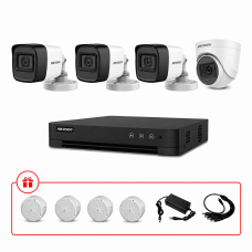 Комплект TurboHD відеоспостереження Hikvision 5МП KIT-DS0167 з мікрофоном