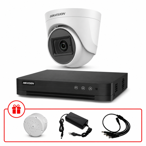 Комплект TurboHD відеоспостереження Hikvision 5МП KIT-DS0169 з мікрофоном