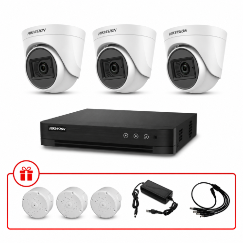 Комплект TurboHD відеоспостереження Hikvision 5МП KIT-DS0171 з мікрофоном
