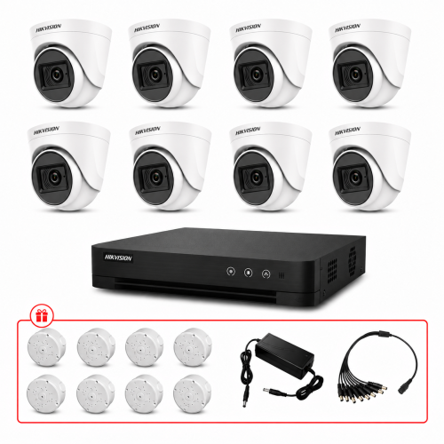 Комплект TurboHD відеоспостереження Hikvision 5МП KIT-DS0174 з мікрофоном