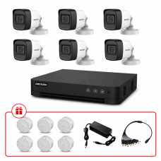 Комплект TurboHD відеоспостереження Hikvision 5МП KIT-DS0175 з мікрофоном
