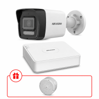 Комплект IP відеоспостереження Hikvision Smart Hybrid Light 2МП KIT-DS0221 з мікрофоном