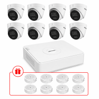 Комплект IP відеоспостереження Hikvision Smart Hybrid Light 2МП KIT-DS0230 з мікрофоном