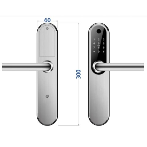 Умный дверной биометрический замок SEVEN LOCK SL-7768BF silver