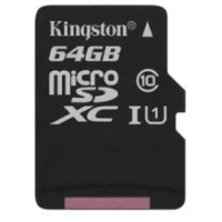 Карта пам'яті kingston 64gb microsdxc class 10 canvas select plus 100r a1 (sdcs2/64gbsp)