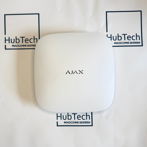 Інтелектуальна централь Ajax Hub 2 Plus UA white з підтримкою 2 SIM-карт, LTE і Wi-Fi, підтримкою датчиків з фотофіксацією тривог