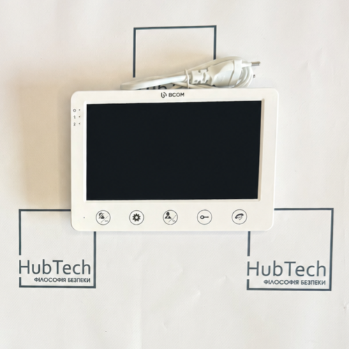 Комплект відеодомофона BCOM BD-710S Kit: відеодомофон 7" white та відеопанель silver