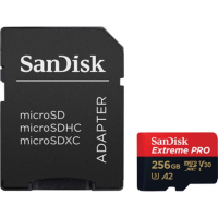 Карта пам'яті SanDisk Extreme Pro V30 MicroSDXC 256ГБ + SD-адаптер SDSQXCD-256G-GN6MA
