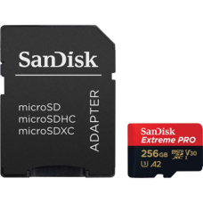 Карта пам'яті SanDisk Extreme Pro V30 MicroSDXC 256ГБ + SD-адаптер SDSQXCD-256G-GN6MA
