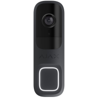 Видеозвонок с WiFi 4Mp Ajax DoorBell Graphite со встроенным искусственным интелектом и ИЧ-датчиком движения