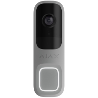 Відеодзвінок з WiFi 4Mp Ajax DoorBell Gray із вбудованим штучним інтелектом та ІЧ датчиком руху