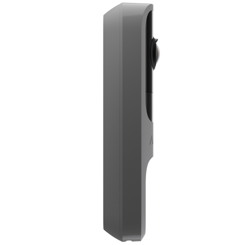 Видеозвонок с WiFi 4Mp Ajax DoorBell Gray со встроенным искусственным интелектом и ИЧ-датчиком движения