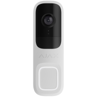 Відеодзвінок з WiFi 4Mp Ajax DoorBell White із вбудованим штучним інтелектом та ІЧ датчиком руху