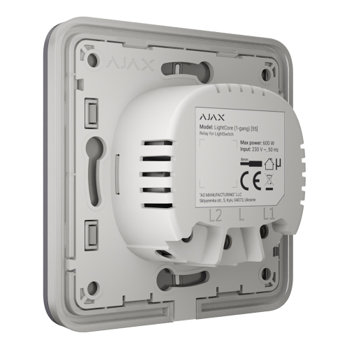 Выключатель Ajax LightSwitch 1-gang Graphite одноклавишный