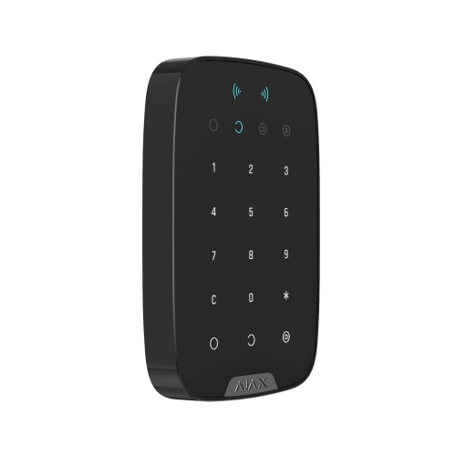 Беспроводная сенсорная клавиатура Ajax Keypad Plus black со считывателем карт Pass и брелоков Tag