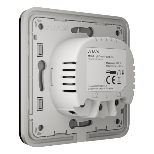 Выключатель Ajax LightSwitch 2-gang Black двухклавишный