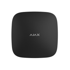 Интеллектуальная централь Ajax Hub 2 Plus UA black с поддержкой 2 SIM-карт, LTE и Wi-Fi, поддержкой датчиков с фотофиксацией тревог