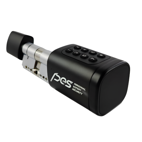 PES Cylinder 3 з клавіатурою та сканером відбитків пальця чорний 120 мм 65x55Т