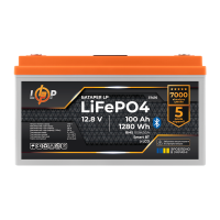 Акумулятор LP LiFePO4 12,8V - 100 Ah (1280Wh) (BMS 100A/50А) пластик LCD Smart BT