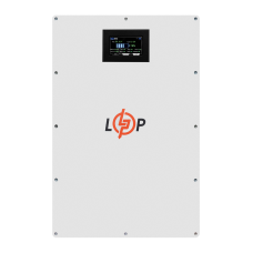 Акумулятор LP LiFePO4 51,2V - 100 Ah (5120Wh) (BMS 100A/50А) метал LCD Smart RS485/CAN JK настінний