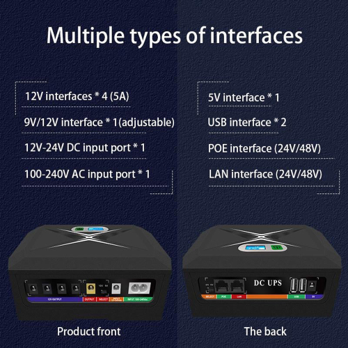 Джерело безперебійного живлення DCP-60W Mini UPS POE
