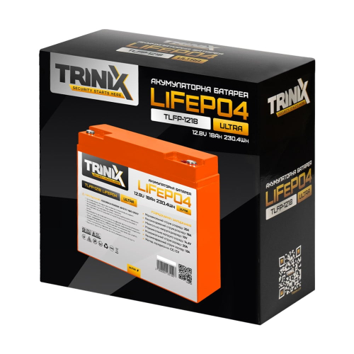 Аккумуляторная батарея литий-железо-фосфатная 12.8В 18Ач Trinix TLFP-1218 Ultra LiFePO4 (Orange)