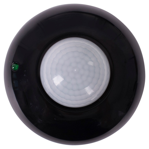 Датчик руху інфрачервоний стельовий e.sensor.pir.07.black (чорний), 360°, IP20