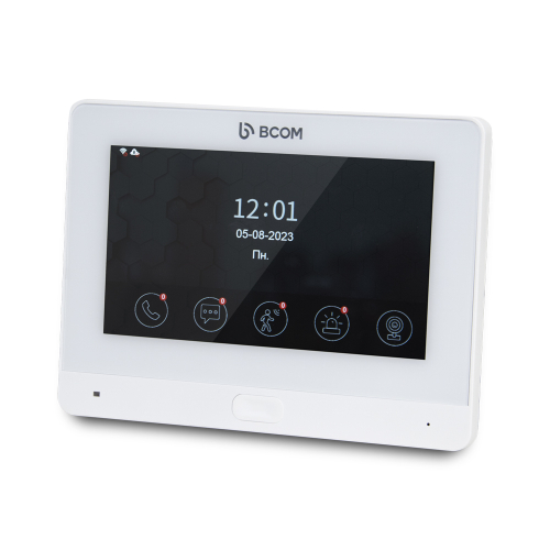 Комплект Wi-Fi відеодомофонa 7" BCOM BD-760FHD/T White з підтримкою Tuya Smart + BT-400HD-AC White