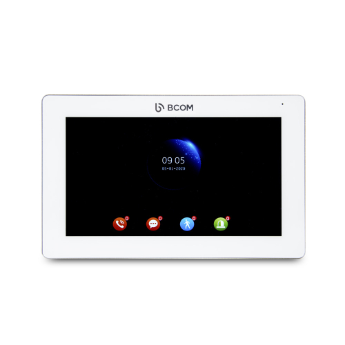 Відеодомофон 7" BCOM BD-770FHD White + Відеопанель Tantos Triniti FHD