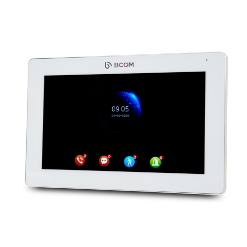 Відеодомофон 7" BCOM BD-770FHD White + Відеопанель Tantos Triniti FHD
