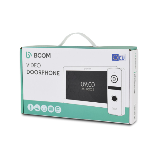 Комплект відеодомофона BCOM BD-780 White Kit: відеодомофон 7" і відеопанель