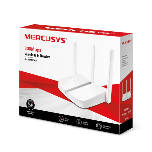 Бездротовий маршрутизатор Mercusys MW305R N300, 1хFE WAN, 3хFE LAN, 3 антени (MW305R)