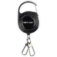Брелок ретрактор SEVEN TBC-103 Black