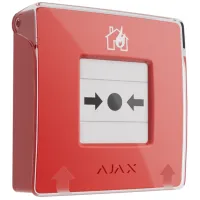 Бездротова програмована кнопка з механізмом скидання Ajax ManualCallPoint Jeweller Red